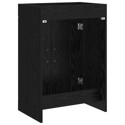 Bathroom Under Sink Cabinet Black Oak 78.5 x 37.5 x 81 cm