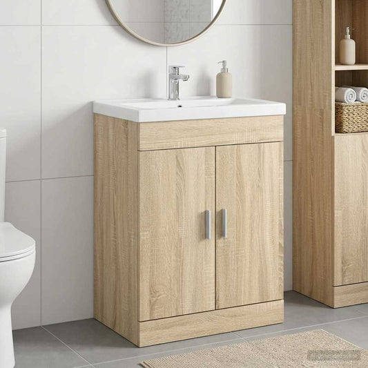 Bathroom Under Sink Cabinet Sonoma Oak 78.5 x 37.5 x 81 cm