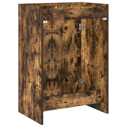 Bathroom Under Sink Cabinet Smoked Oak 78.5 x 37.5 x 81 cm