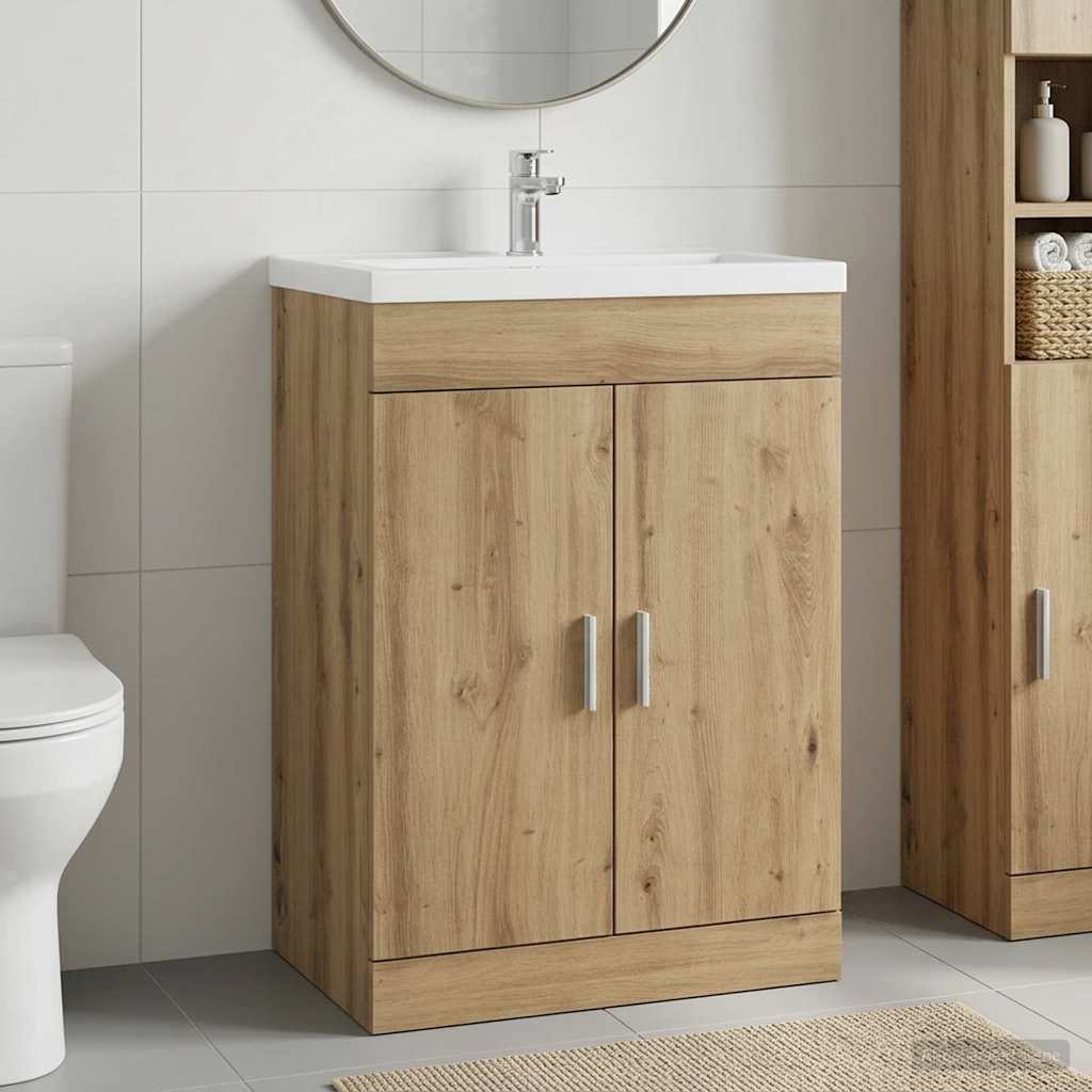 Bathroom Under Sink Cabinet Artisan Oak 78.5 x 37.5 x 81 cm