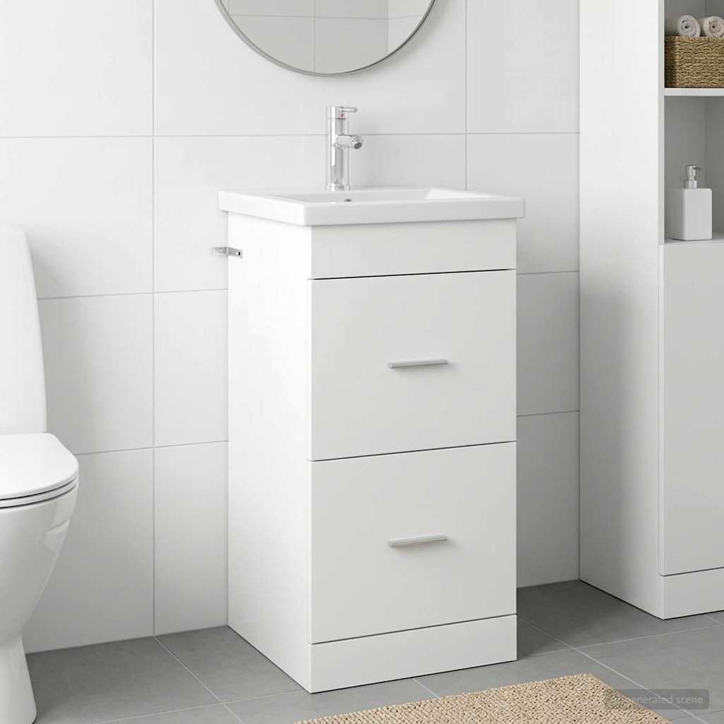Bathroom Vanity with Sink White 42 x 40 x 84.5 cm