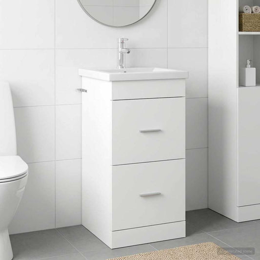 Bathroom Vanity with Sink White 42 x 40 x 84.5 cm