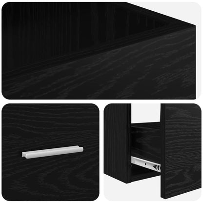 Bathroom Vanity with Sink Black Oak 42 x 40 x 84.5 cm