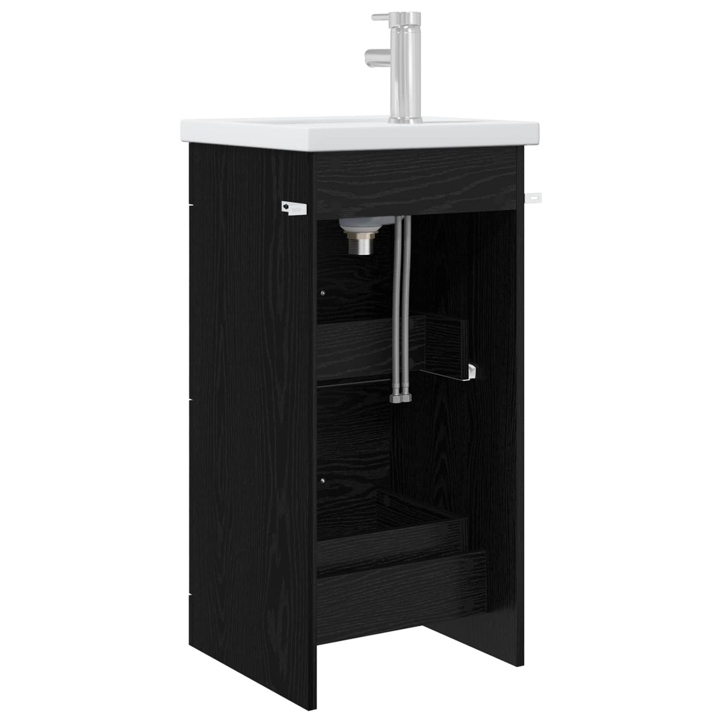 Bathroom Vanity with Sink Black Oak 42 x 40 x 84.5 cm