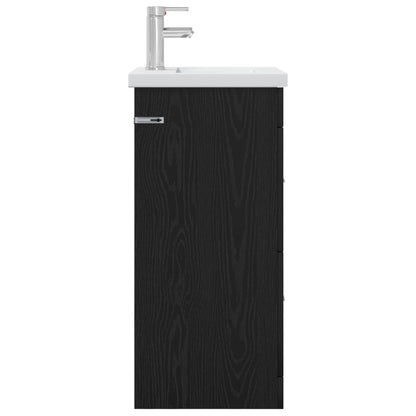 Bathroom Vanity with Sink Black Oak 42 x 40 x 84.5 cm
