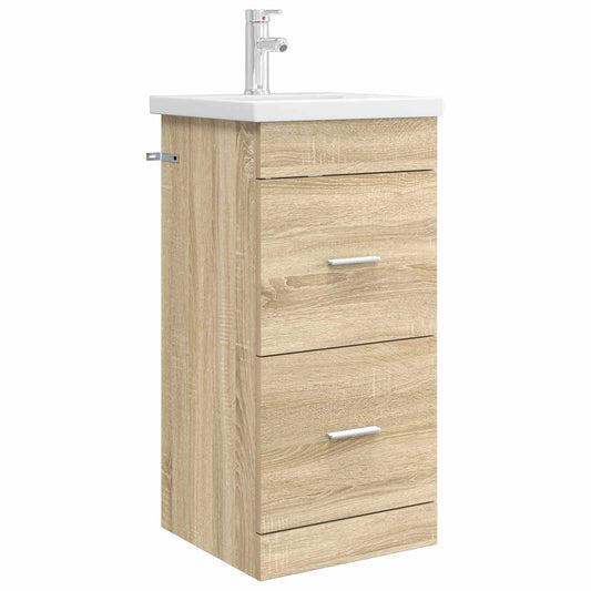Bathroom Vanity with Sink Sonoma Oak 42 x 40 x 84.5 cm