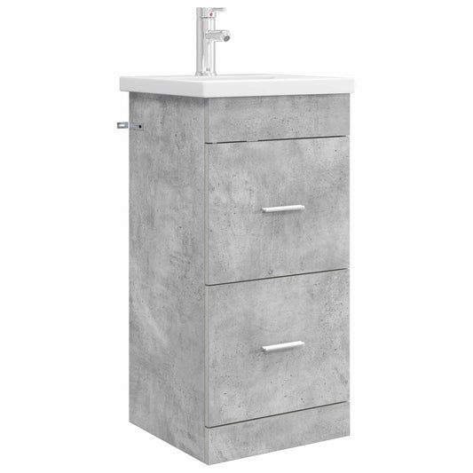 Bathroom Vanity with Sink Concrete Grey 42 x 40 x 84.5 cm