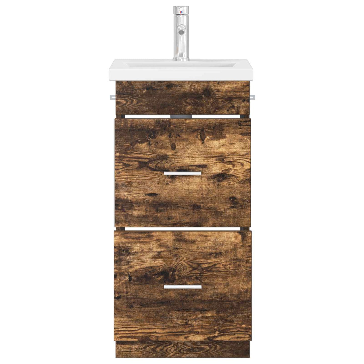 Bathroom Vanity with Sink Smoked Oak 42 x 40 x 84.5 cm