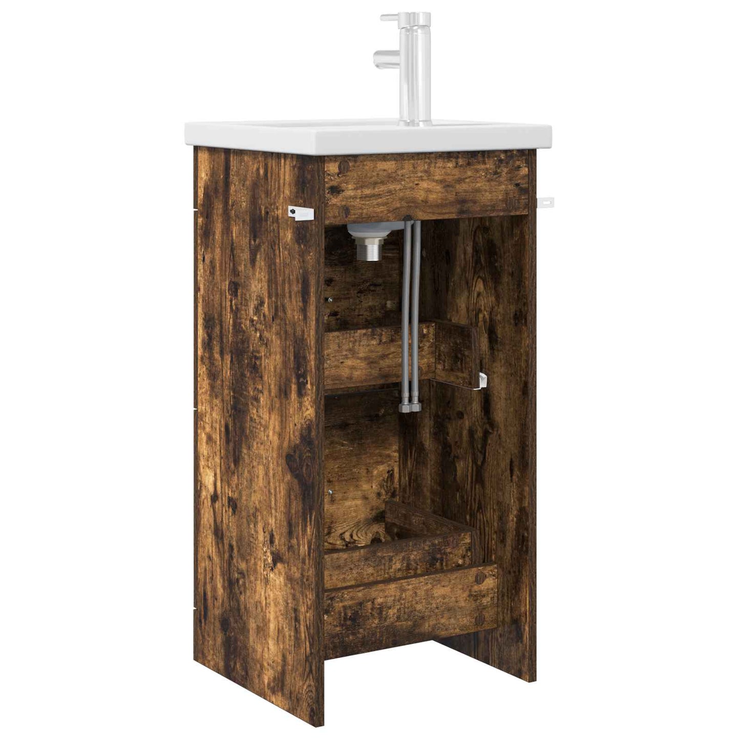 Bathroom Vanity with Sink Smoked Oak 42 x 40 x 84.5 cm