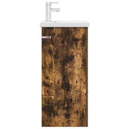 Bathroom Vanity with Sink Smoked Oak 42 x 40 x 84.5 cm