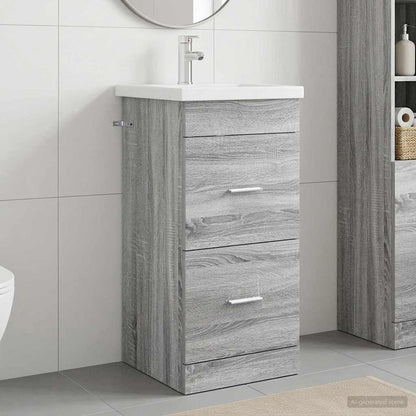 Bathroom Vanity with Sink Grey Sonoma 42 x 40 x 84.5 cm