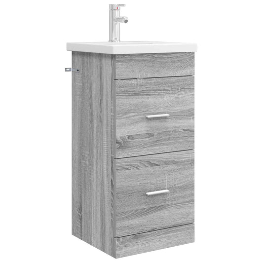 Bathroom Vanity with Sink Grey Sonoma 42 x 40 x 84.5 cm