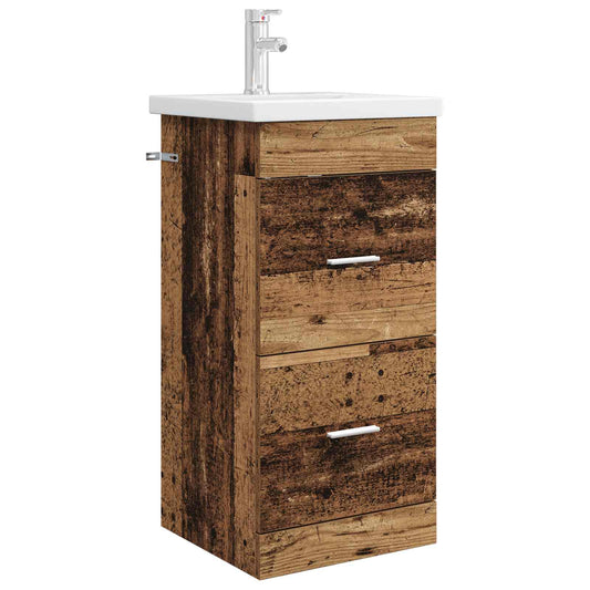 Bathroom Vanity with Sink Old Wood 42 x 40 x 84.5 cm
