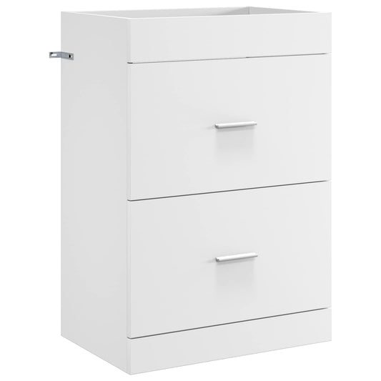 Bathroom Under Sink Cabinet White 56 x 37.5 x 81 cm