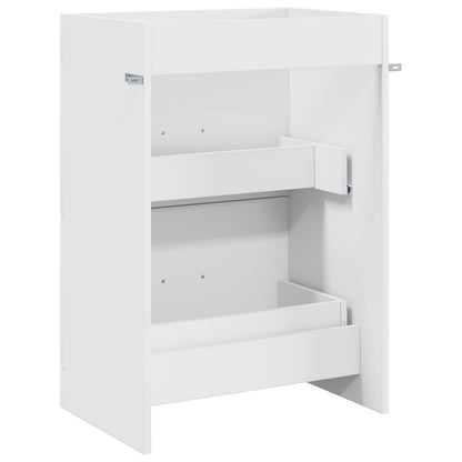 Bathroom Under Sink Cabinet White 56 x 37.5 x 81 cm