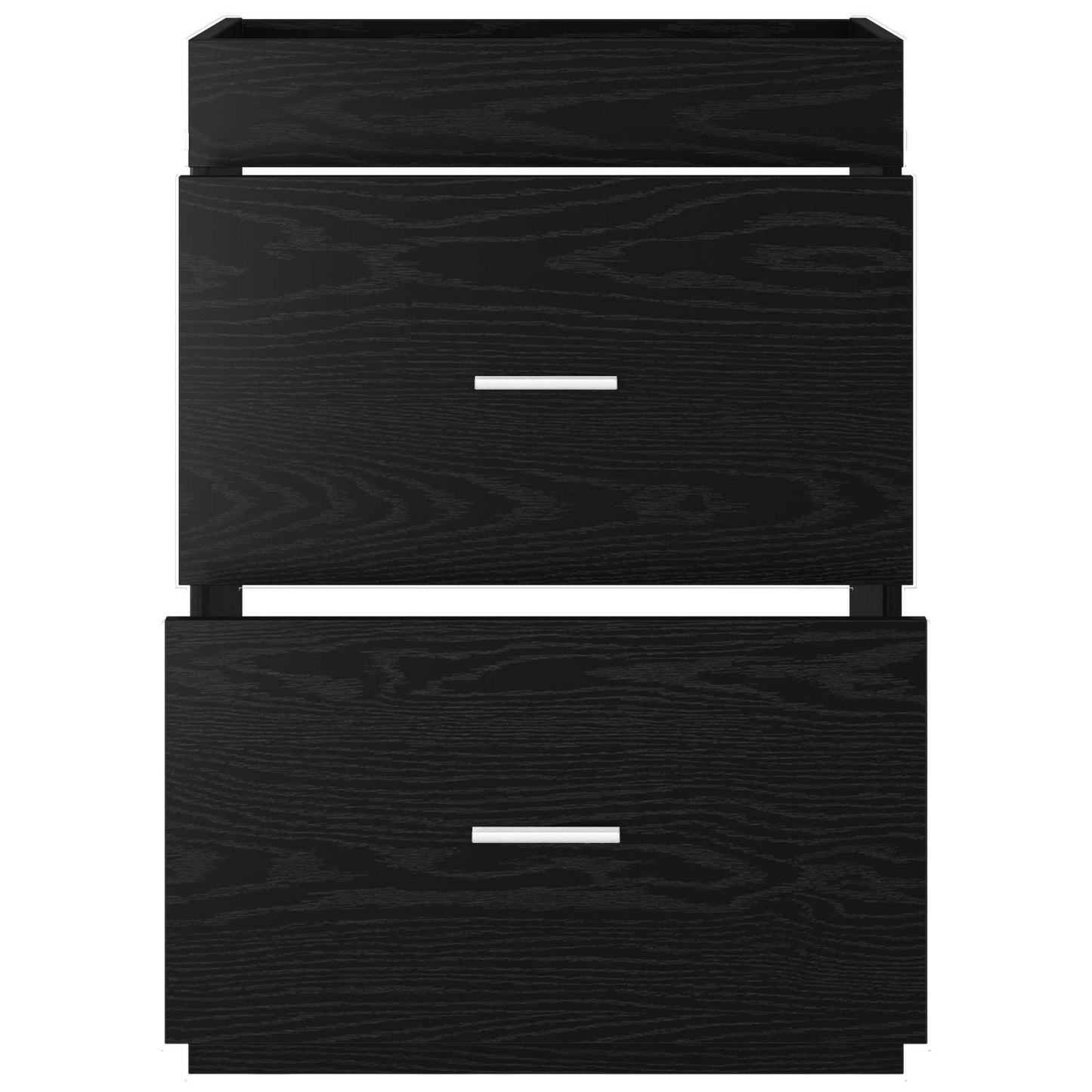 Bathroom Under Sink Cabinet Black Oak 56 x 37.5 x 81 cm