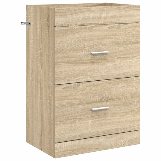 Bathroom Under Sink Cabinet Sonoma Oak 56 x 37.5 x 81 cm