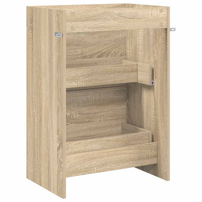 Bathroom Under Sink Cabinet Sonoma Oak 56 x 37.5 x 81 cm