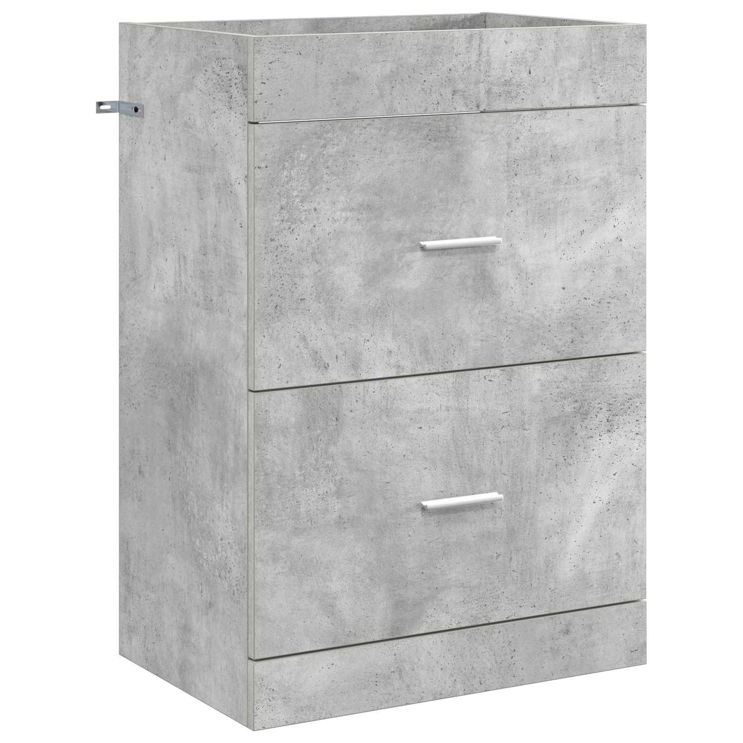 Bathroom Under Sink Cabinet Concrete Grey 56 x 37.5 x 81 cm