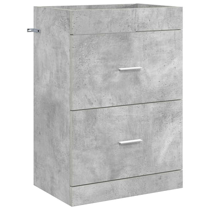 Bathroom Under Sink Cabinet Concrete Grey 56 x 37.5 x 81 cm