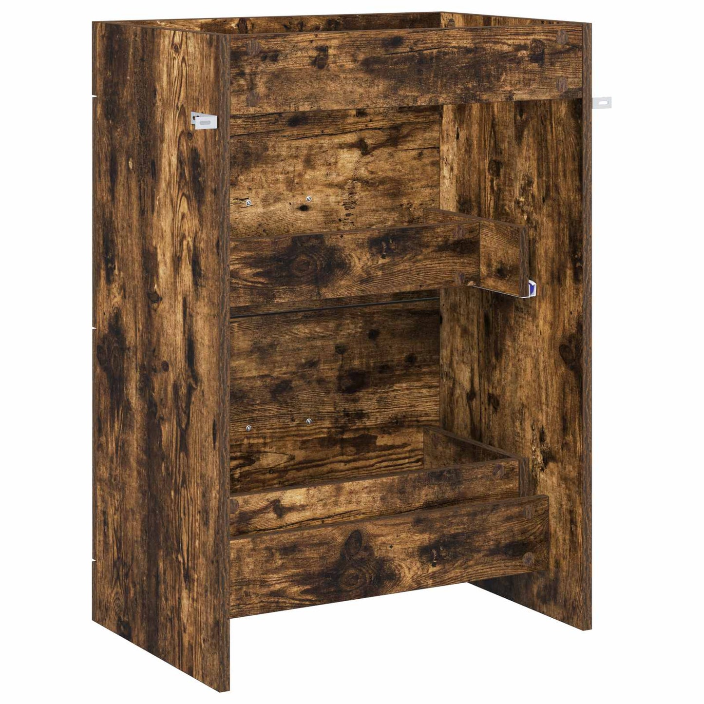 Bathroom Under Sink Cabinet Smoked Oak 56 x 37.5 x 81 cm