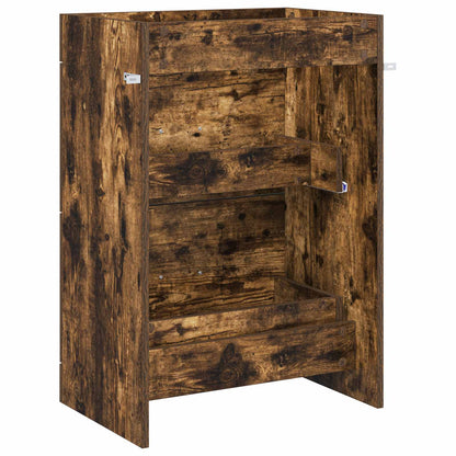 Bathroom Under Sink Cabinet Smoked Oak 56 x 37.5 x 81 cm