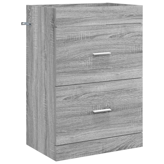 Bathroom Under Sink Cabinet Grey Sonoma 56 x 37.5 x 81 cm