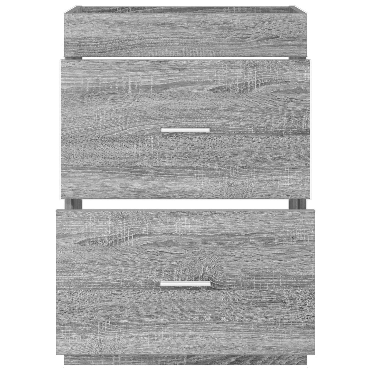 Bathroom Under Sink Cabinet Grey Sonoma 56 x 37.5 x 81 cm