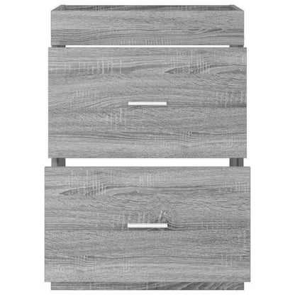 Bathroom Under Sink Cabinet Grey Sonoma 56 x 37.5 x 81 cm