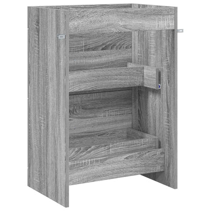Bathroom Under Sink Cabinet Grey Sonoma 56 x 37.5 x 81 cm