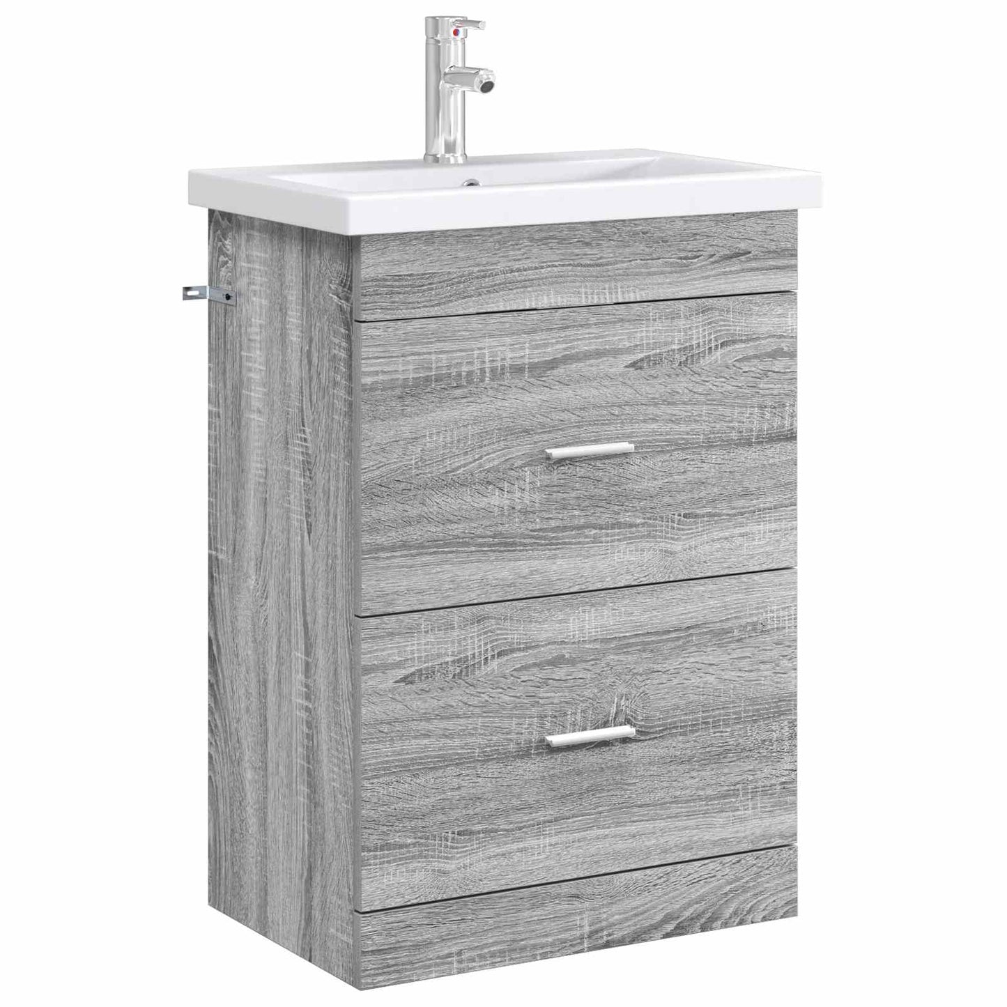 Bathroom Under Sink Cabinet Grey Sonoma 56 x 37.5 x 81 cm