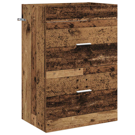 Bathroom Under Sink Cabinet Old Wood 56 x 37.5 x 81 cm