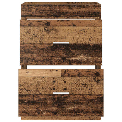 Bathroom Under Sink Cabinet Old Wood 56 x 37.5 x 81 cm