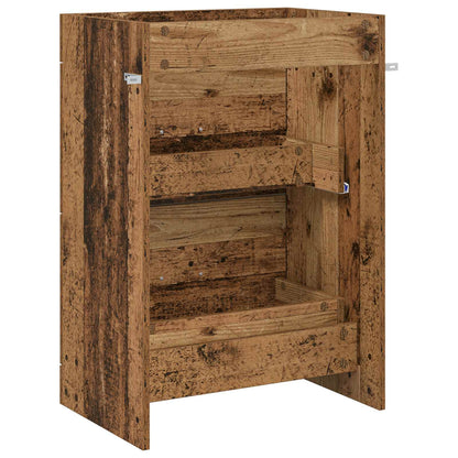 Bathroom Under Sink Cabinet Old Wood 56 x 37.5 x 81 cm