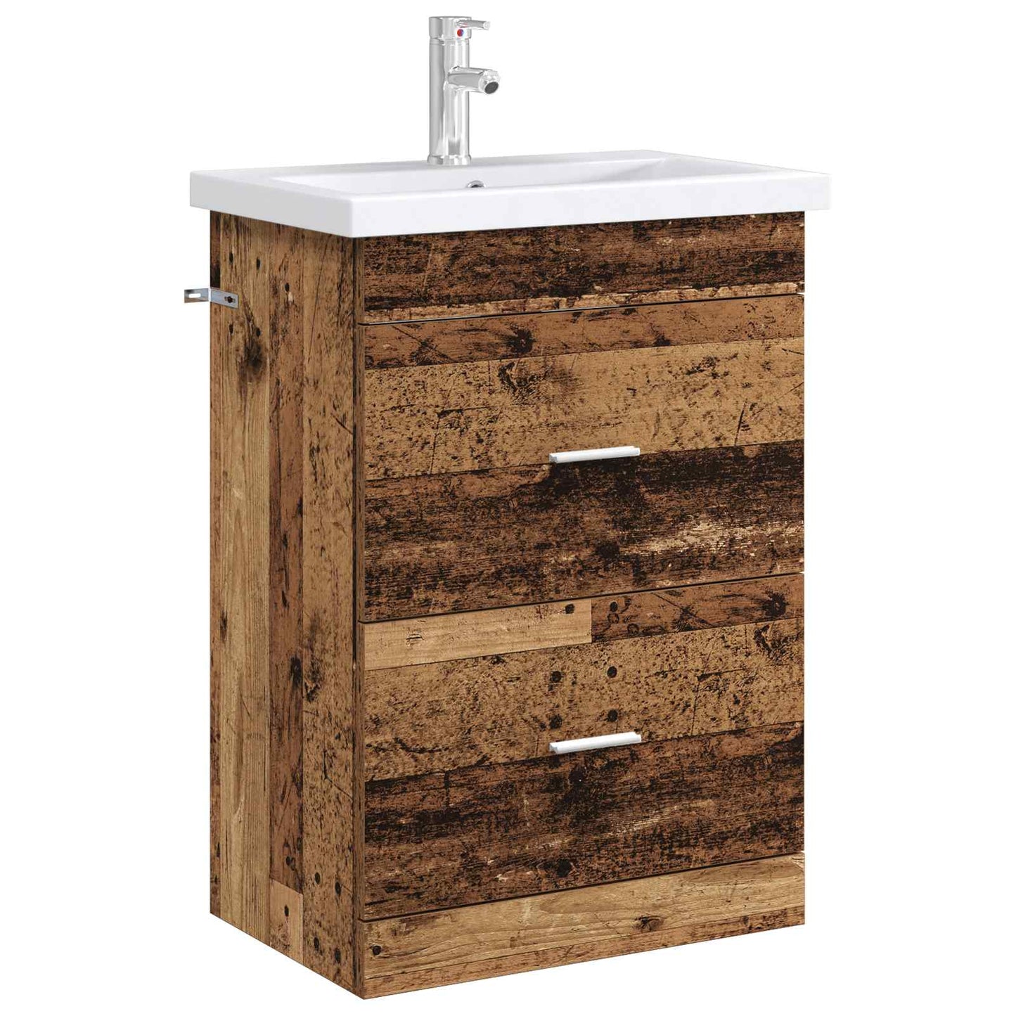 Bathroom Under Sink Cabinet Old Wood 56 x 37.5 x 81 cm