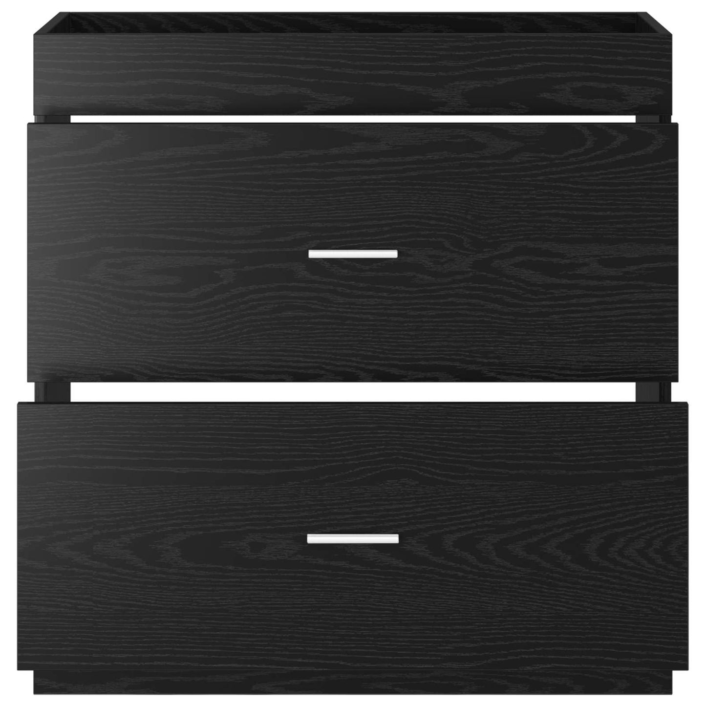 Bathroom Under Sink Cabinet Black Oak 78.5 x 37.5 x 81 cm