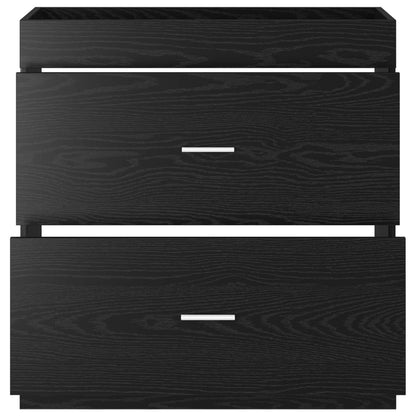 Bathroom Under Sink Cabinet Black Oak 78.5 x 37.5 x 81 cm