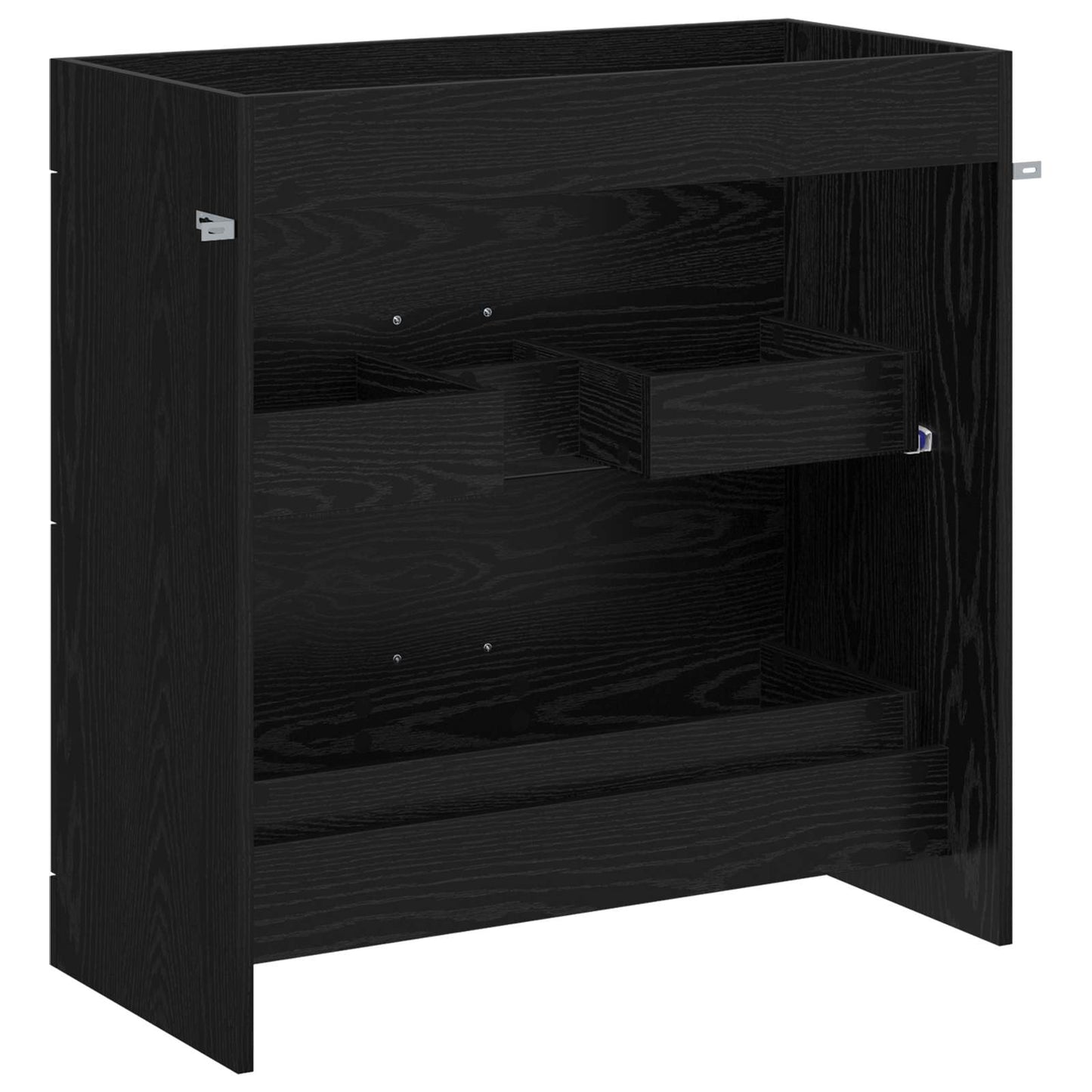 Bathroom Under Sink Cabinet Black Oak 78.5 x 37.5 x 81 cm
