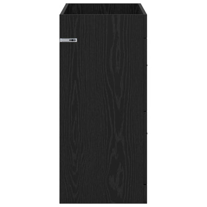 Bathroom Under Sink Cabinet Black Oak 78.5 x 37.5 x 81 cm
