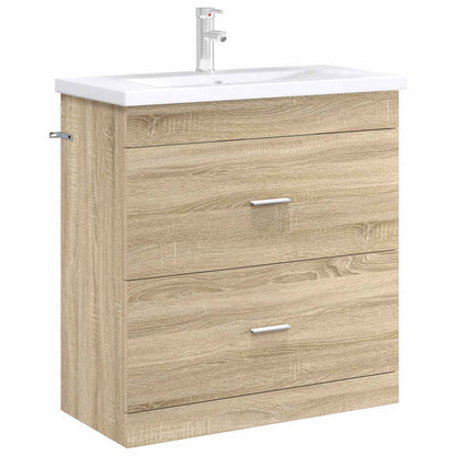 Bathroom Under Sink Cabinet Sonoma Oak 78.5 x 37.5 x 81 cm