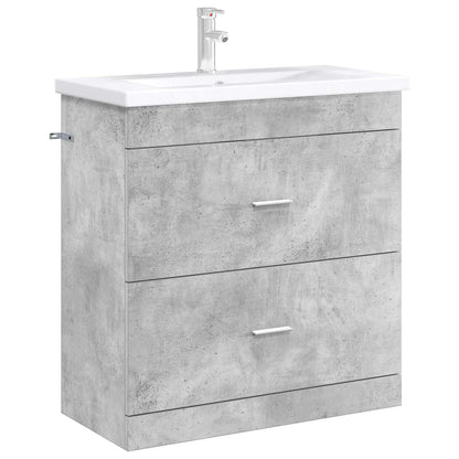 Bathroom Under Sink Cabinet Concrete Grey 78.5 x 37.5 x 81 cm