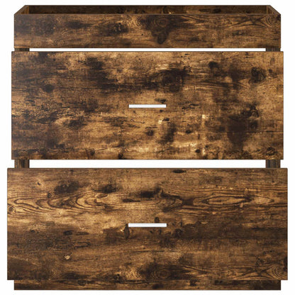 Bathroom Under Sink Cabinet Smoked Oak 78.5 x 37.5 x 81 cm