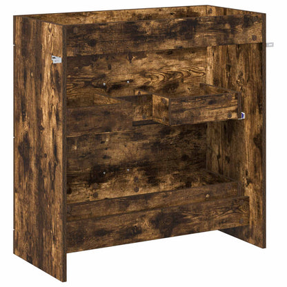 Bathroom Under Sink Cabinet Smoked Oak 78.5 x 37.5 x 81 cm