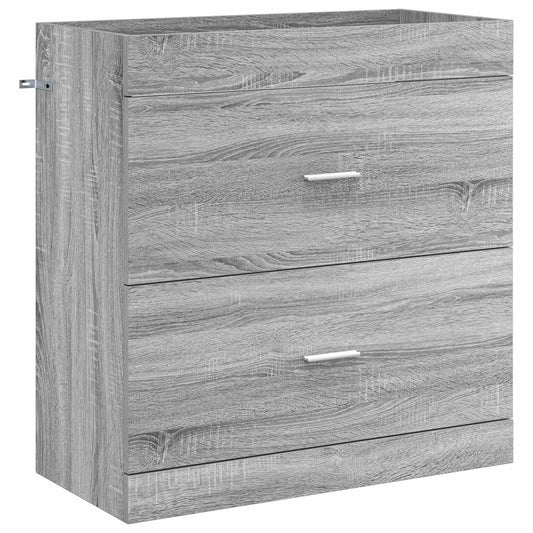 Bathroom Under Sink Cabinet Grey Sonoma 78.5 x 37.5 x 81 cm