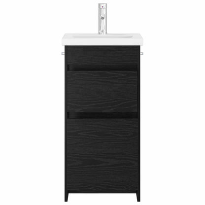 Bathroom Vanity with Sink Black Oak 42 x 40 x 84.5 cm