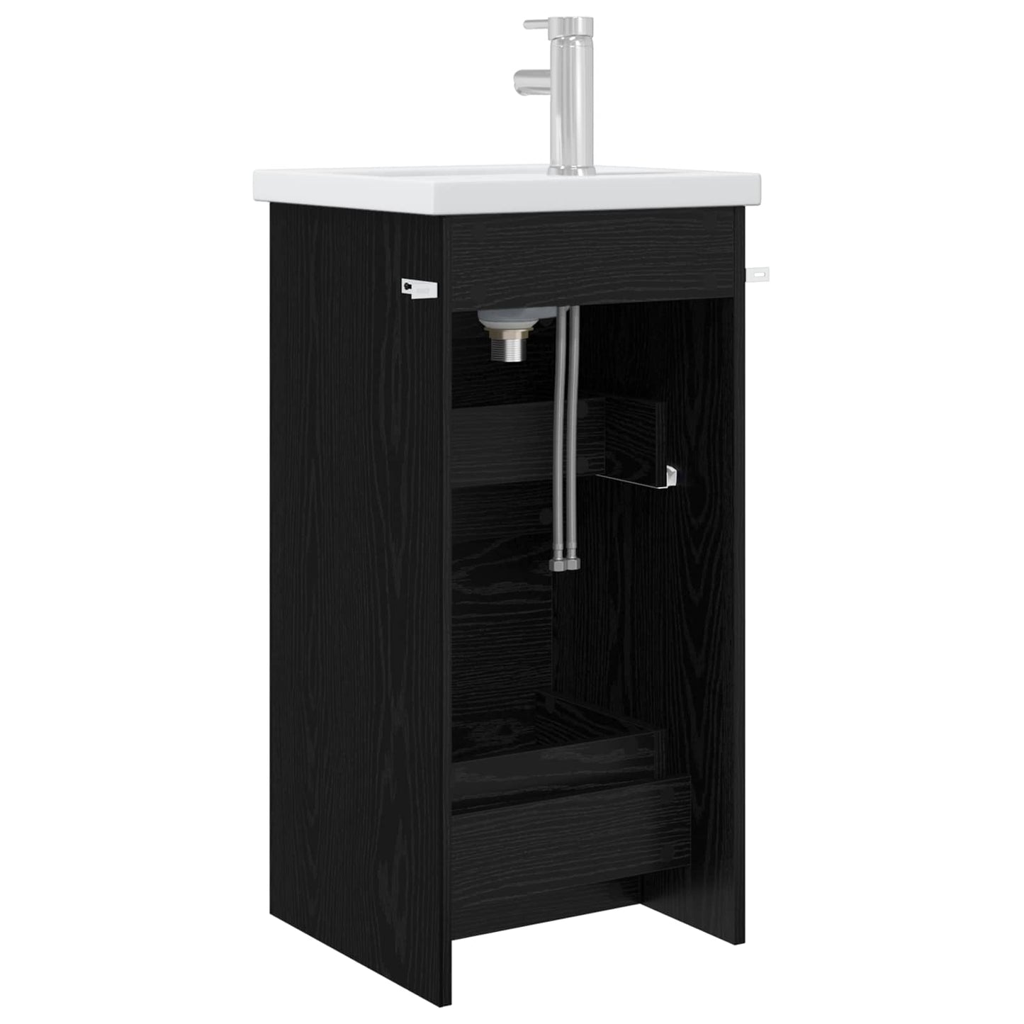 Bathroom Vanity with Sink Black Oak 42 x 40 x 84.5 cm