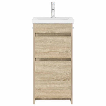 Bathroom Vanity with Sink Sonoma Oak 42 x 40 x 84.5 cm
