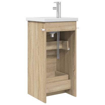 Bathroom Vanity with Sink Sonoma Oak 42 x 40 x 84.5 cm