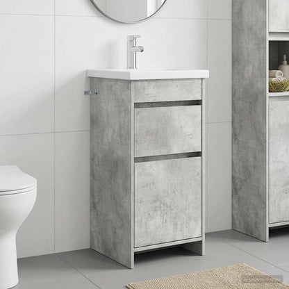 Bathroom Vanity with Sink Concrete Grey 42 x 40 x 84.5 cm