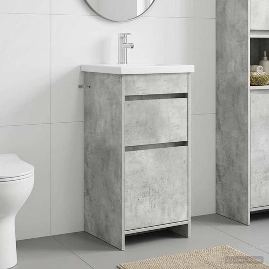 Bathroom Vanity with Sink Concrete Grey 42 x 40 x 84.5 cm